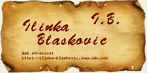 Ilinka Blašković vizit kartica